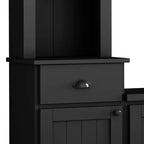 Mobile TV/Libreria Bianco/Nero con Ponte, Porta TV e Mensole, Adatto a TV fino a 75", Montaggio per 2 Persone