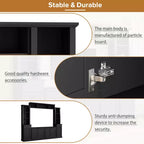 Mobile TV/Libreria Bianco/Nero con Ponte, Porta TV e Mensole, Adatto a TV fino a 75", Montaggio per 2 Persone