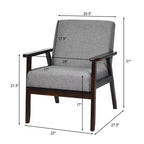 Poltroncina di design in lino beige/grigio/arancione/blu/giallo, stile Mid-Century, seduta singola