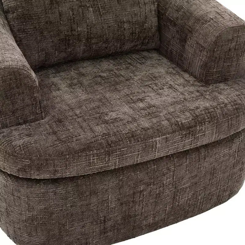 Poltrona girevole a barilotto in beige+marrone / marrone / verde / rosa, a seduta singola