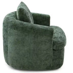 Poltrona girevole a barilotto in beige+marrone / marrone / verde / rosa, a seduta singola