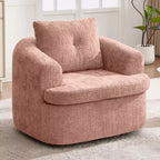 Poltrona girevole a barilotto in beige+marrone / marrone / verde / rosa, a seduta singola