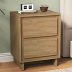 Cassettiera a 2 cassetti, beige/rovere naturale, legno, singola