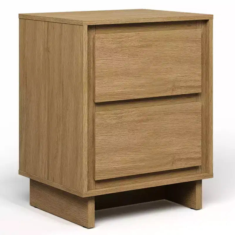 Cassettiera a 2 cassetti, beige/rovere naturale, legno, singola