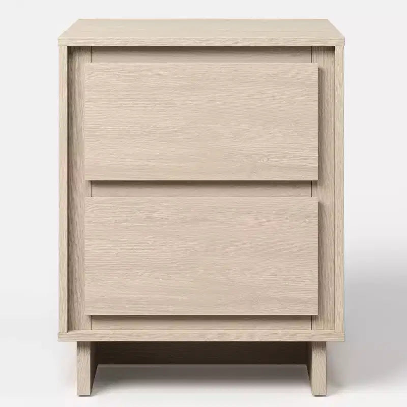 Cassettiera a 2 cassetti, beige/rovere naturale, legno, singola