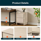 Cassettiera a 2 cassetti, beige/rovere naturale, legno, singola