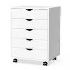 Nero / Bianco, classificatore mobile a 5 / 7 cassetti, montaggio a 1 persona