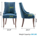 MAYEERTY Set di 2 sedie pieghettate minimaliste, morbida imbottitura, gambe in legno massello, per uso domestico