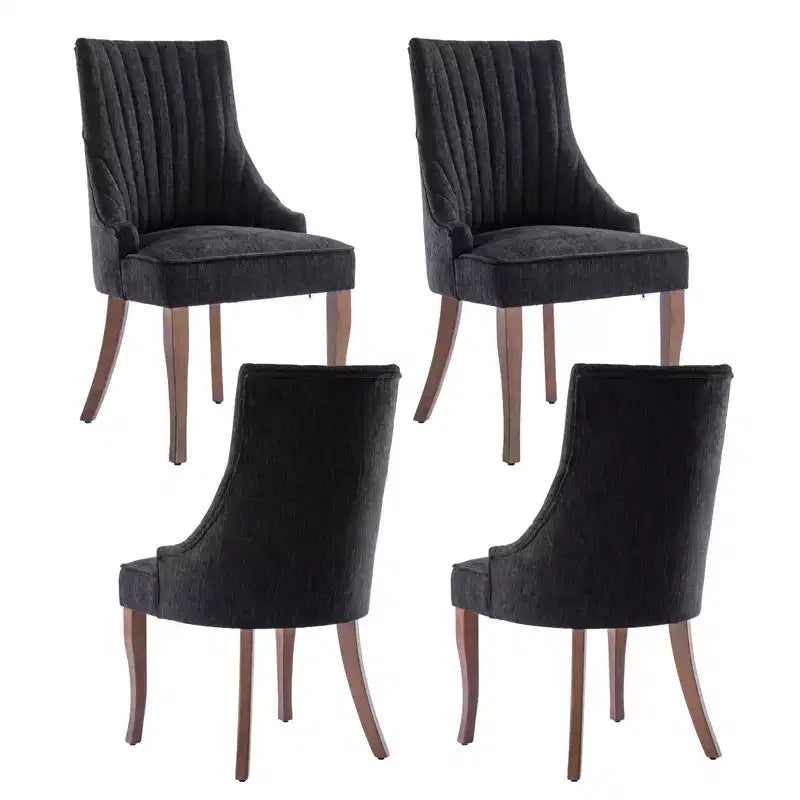 MAYEERTY Set di 2 sedie pieghettate minimaliste, morbida imbottitura, gambe in legno massello, per uso domestico