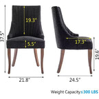 MAYEERTY Set di 2 sedie pieghettate minimaliste, morbida imbottitura, gambe in legno massello, per uso domestico