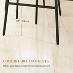 Sgabelli da Bar in Rattan, Set da 2, Sgabelli da 66 cm con Schienale, Sedie da Bar per Isola della Cucina