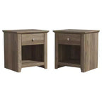 Comodini moderni Galano con 1 cassetto e ripiano aperto, set da 2, 49 L x 43 P x 53 A cm