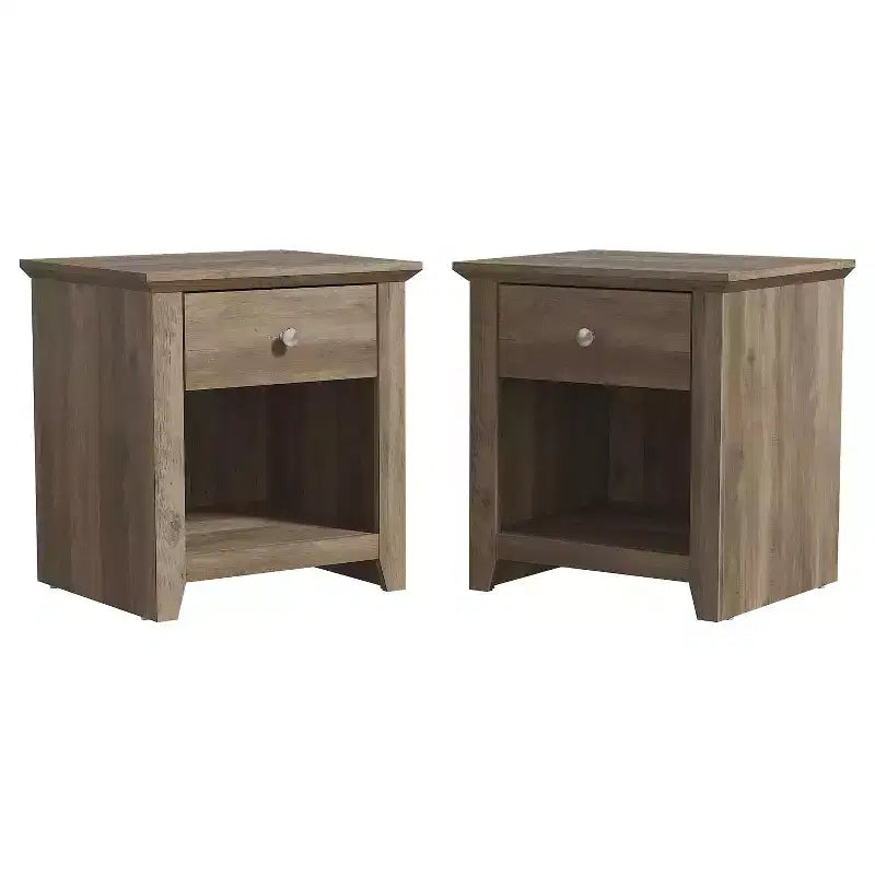 Comodini moderni Galano con 1 cassetto e ripiano aperto, set da 2, 49 L x 43 P x 53 A cm