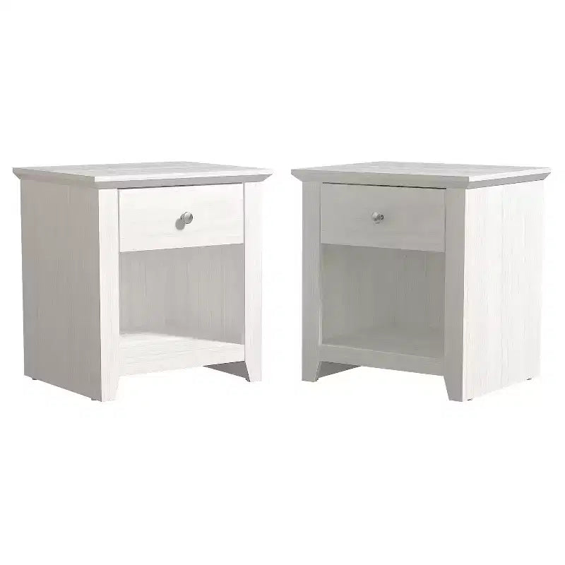 Comodini moderni Galano con 1 cassetto e ripiano aperto, set da 2, 49 L x 43 P x 53 A cm