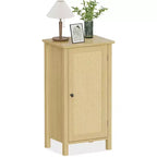 Comodino Modern Farmhouse, Comodino Boho da 40 cm con Cassetto, Tavolino Contenitore in Legno con Gambe Robuste per Camera da Letto, Soggiorno