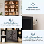COZONY Libreria a 6 ripiani in legno alta 190 cm con armadietto e ante, organizer largo grigio e scaffale espositivo per camera da letto, soggiorno, ufficio domestico