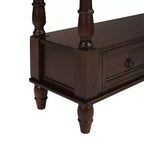 Consolle stretta in legno massello da 54 pollici con ripiano, tavolo da divano moderno a 2 livelli, tavolo da ingresso per soggiorno, corridoio o atrio-Panipeachy