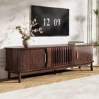 MAYEERTY Mobile TV Modern Farmhouse per TV da 75 pollici, Centro Intrattenimento in Legno con Mobiletto Contenitore, Tavolino Console TV per Soggiorno