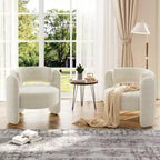 Poltrona a botte in ciniglia beige/grigio scuro, schienale aperto, stile metà secolo, 1 posto
