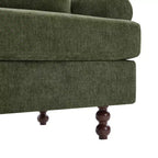 Divano a 3 posti moderno "Christopher Knight Home Hassan" 81,5 in ciniglia imbottita in legno con cuscini decorativi