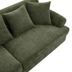 Divano a 3 posti moderno "Christopher Knight Home Hassan" 81,5 in ciniglia imbottita in legno con cuscini decorativi
