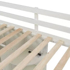 Letto a soppalco Luxystar Twin Size tutto-in-uno con armadio integrato, scrivania, mensole, vassoio estraibile per tastiera e faretto