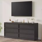 Comodino alto a 3 cassetti 30 - Comodino e tavolino moderno con ampio spazio di archiviazione e kit anti-ribaltamento per camera da letto e soggiorno