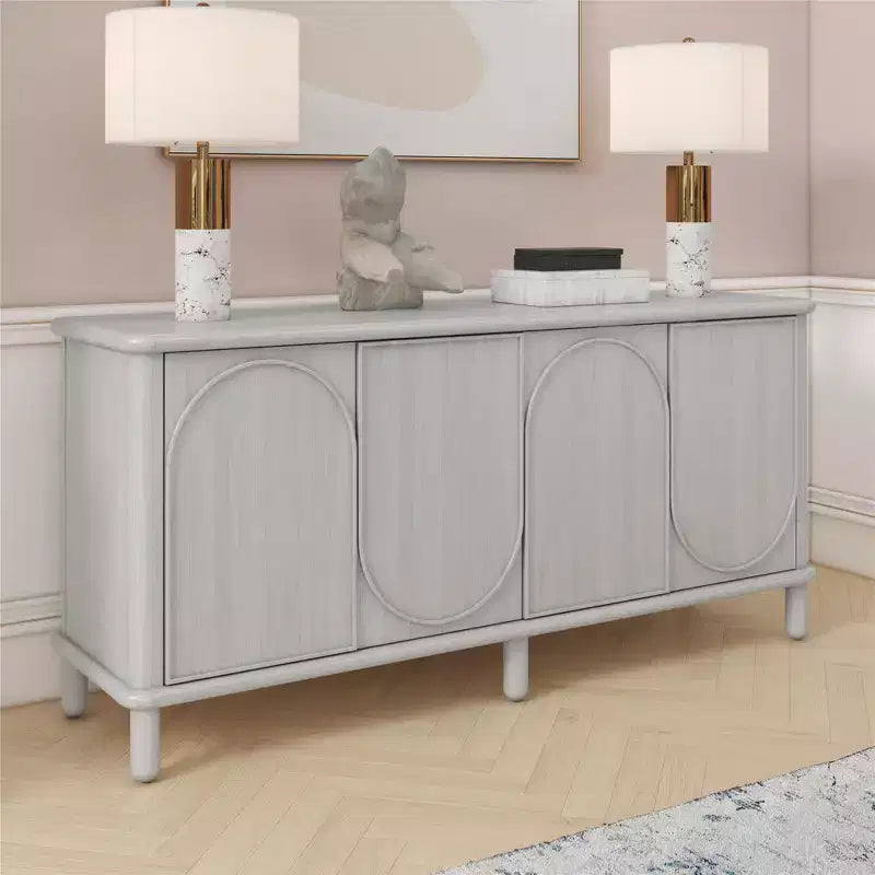 Mobile credenza in legno rustico Abigail di GDFStudio con ripiani regolabili