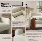 Poltrona a botte moderna Diane GDFStudio rivestita in ciniglia con cuscino